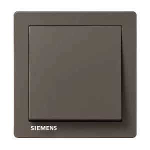 10A 1 Gang 2 Way Switch, 86x86mm, Dark Gray, 250V | Siemens (Delta Relfa)