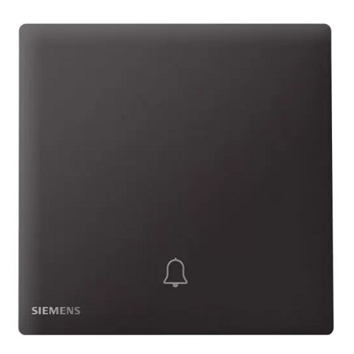 Doorbell Switch 10A, Black, 86x86mm, 250V | Siemens (Delta Peleus)