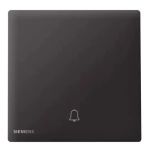 Doorbell Switch 10A, Black, 86x86mm, 250V | Siemens (Delta Peleus)