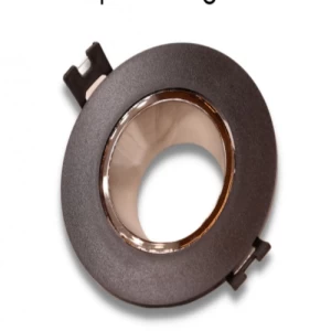 Single Spotlight Frame 9 cm Diameter, Black Color | Matkel Store