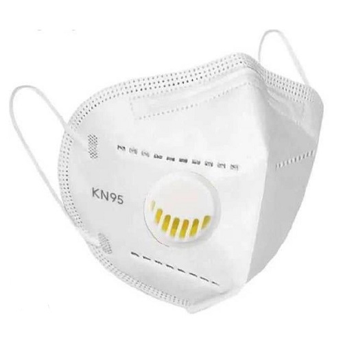 White KN95 Protective Respirator Mask with Multi-Layer Antibacterial Filter and Adjustable Nose Clip