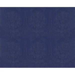Italian Wallpaper 10.05m x 1.06m Dark Blue, Model TCW007TCAIBU0018 | Balbaid Decor Company