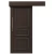 باب سحاب خشبي بتصميم عصري، مقاس 265× 110 سم، بني غامق، موديل EX05