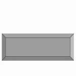 سيراميك Frame للديكور الجداري، مقاس 7.5×22.5 سم، سطح لامع، لون رمادي ، سماكة 10 مم