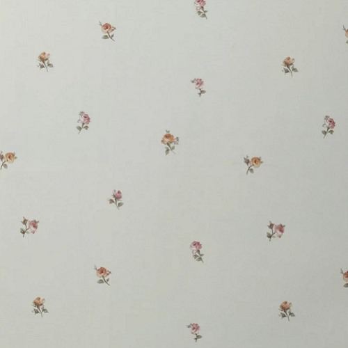 Floral Wallpaper Length 15.6m Width 106cm Red with Purple & Gray Flowers | Luxury line