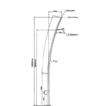 Aluminum lighting pole, 10 meters, base 900 mm, thickness 4 mm