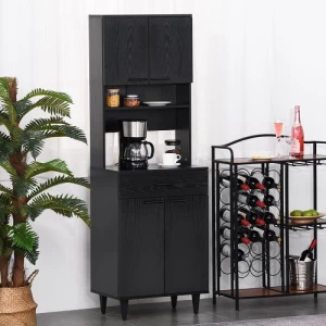 Kitchen Buffet and Storage Cabinet 180x40x60 cm, Black | Revvvd Factory