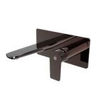 Washbasin Faucet Wall Mounted With Frame 25×1×17.8 cm, Black Titanium
