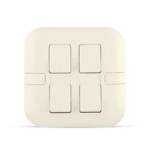 10 Amp Light Switch 4 Gang 2 Way, Beige Color, 7x7cm Size, 250 Volts | Spectra