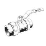 محبس سكين شد وصل نحاس ضغط 25 بار، مقاس 63 مم، لون اخضر | المني