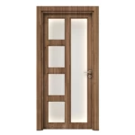 Premium natural wood doors, brown color, size 235 x 115 cm, thickness 6 cm, model GPR07