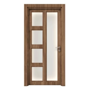 Premium Natural Wood Door 235x115 cm, 6 cm Thickness, Brown | YT-47836142