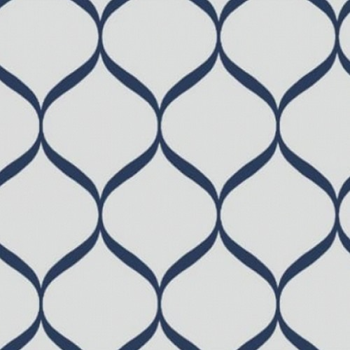 Vinyl Wallpaper Patterned Design 15.6m × 100 cm Gray Navy Blue | Luxury line