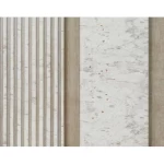 Wooden substitute for decoration, dimensions 12 x 290 cm, light brown with beige stripes