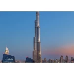 Mural image cities design, Size 366 cm × 254 cm, blue color