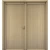 باب ثنائي خشب كلاسيكي فاخر بريميوم للمداخل، مقاس 220 × 235 سم، سمك 6 سم، بيج، موديل GM02