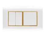 مفتاح كهرباء ثلاثى 10 امبير أمنية الفنار مقاس 14×7 سم اللون ابيض بحلقة ذهبى