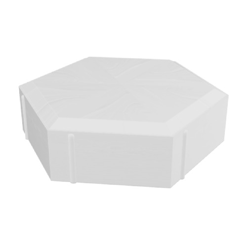 Hexagonal Interlock Paver Tiles Thickness 8 cm White Color | Meyar