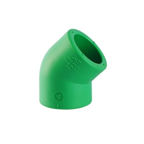 PPR Plastic Elbow 45 Degree Size 63 mm Green | ALMUIF PIPES