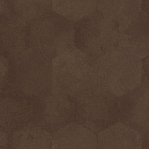 Italian Wallpaper Dark Brown Geometric Design, Roll Length 10 m | Balbaid Decor Company