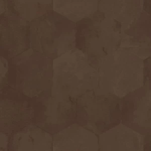 Italian Wallpaper Dark Brown Geometric Design, Roll Length 10 m | Balbaid Decor Company