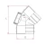 كوع UPVC زاوية 45° بسدة فحص مقاس 160 mm، طول 269 mm، لون برتقالي | Cosmoplast Company - Image 2