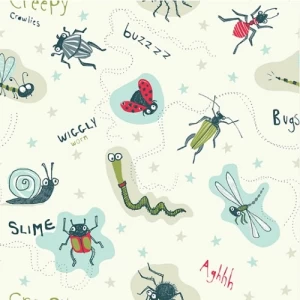 Wallpaper 10m x 0.53m Green Color Children's Design | Abyat Company