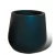 Fiber cement plant pot, round design, size 27x29 cm, black 