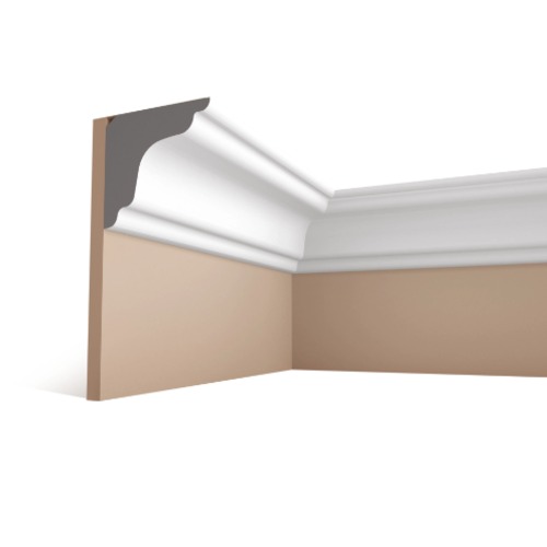كرانيش فوم PU ديكور للاسقف 244×3×3 سم لون أبيض | شركة زخارف