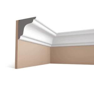 كرانيش فوم PU ديكور للاسقف 244×3×3 سم لون أبيض | شركة زخارف
