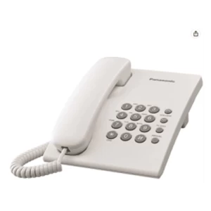 هاتف سلكي بدون شاشة، لون أبيض | Panasonic KX-TS500FXW