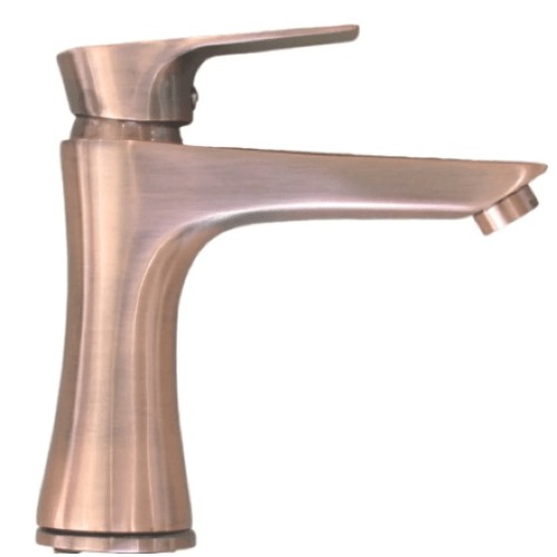 Automatic Short Washbasin Faucet Brass, Red Copper Color | Al Muhaidib Sanitary and Ceramic
