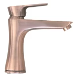 Automatic Short Washbasin Faucet Brass, Red Copper Color