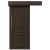 أبواب سحاب فاخرة عصرية، لون بني غامق، مقاس 110×265 سم، سمك 6 سم، موديل EX02