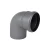 UPVC Plastic Elbow 87.5° Size 160 mm, Length 308 mm, Grey Color | Cosmoplast Factory