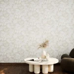 ورق جدران تصميم مشجر، مقاس 10 م×50 سم، لون بيج 