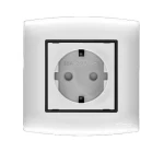 فيش شوكو  مع سدادات حماية 16 أمبير الفنار موديل أمنية المقاس  7x7 اللون فضى بحلقة سوداء