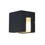 Contemporary LED Wall Sconce for Outdoor Fence, Size 10 ×8.5 ×8.5 cm, Black Color