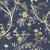 Wall decoration floral design, size 10 m x 0.53 m, dark blue color, model 28849