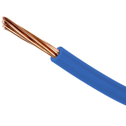 BAHRA 6mm NYA Wire 450/750V, Stranded Copper, PVC 90°C Insulated, Blue, 1000 Meters | Bahra Cables