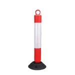 Product  cylindrical warning post Length 75 cm Orange with reflective Stripe Color Weight  2kg   Material Plastic