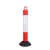 Product  cylindrical warning post Length 75 cm Orange with reflective Stripe Color Weight  2kg   Material Plastic