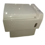 Wall-Hung Ceramic Toilet, Square, beige, Size 24 cm 