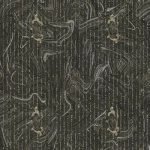 Patterned Wall Covering, Gray on green Color, Length 10m, Width 1.06m, Model 84028  
