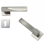 Doors Handles Separated Silver Color