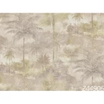  Italian Wall Covering Size 10m×1.06m, Beige with Gray Color, Model Z44906