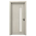 Premium wooden doors with classic design, off-white color, size 235 x 115 cm, thickness 6 cm, model GD05