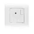 Electrical Switch socket with switch 2 way 13 Amp Alfanar Model  Omnia Size 7x7 Colour White with Chrome Ring