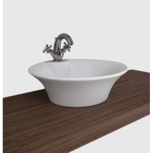 Over Counter Top Bathroom Washbasin 46.5x46.5x16.5 cm, Off White | Saudi Ceramics