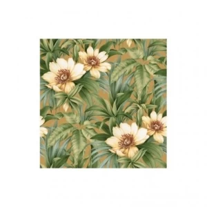 American Wallpaper Floral Design 10 m x 0.53 m, Green, Model ht70205 | Balbaid Decor Company